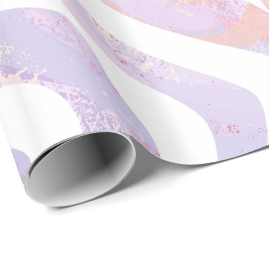 Zebra roze en witte afdrukken cadeaupapier (Rol Hoek)