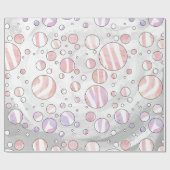 Zebra roze en witte afdrukken cadeaupapier (Vlak)