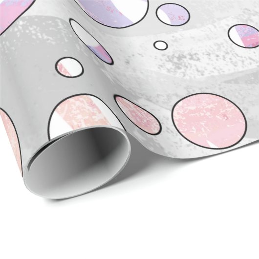 Zebra roze en witte afdrukken cadeaupapier (Rol Hoek)