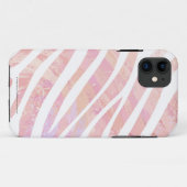 Zebra roze en witte afdrukken Case-Mate iPhone case (Achterkant (horizontaal))