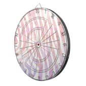 Zebra roze en witte afdrukken dartbord (Voorkant Rechts)