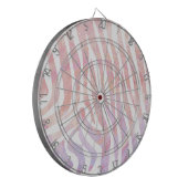 Zebra roze en witte afdrukken dartbord (Voorkant Links)