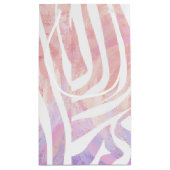 Zebra roze en witte afdrukken klein cadeauzakje (Achterkant)