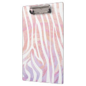 Zebra roze en witte afdrukken klembord (Links)