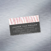 Zebra roze en witte afdrukken magnetisch visitekaartje (Voorbeeld)