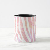 Zebra roze en witte afdrukken mok (Midden)