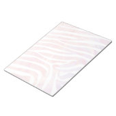 Zebra roze en witte afdrukken notitieblok (Schuin)