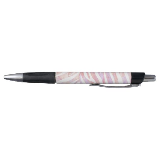Zebra roze en witte afdrukken pen (Bodem)