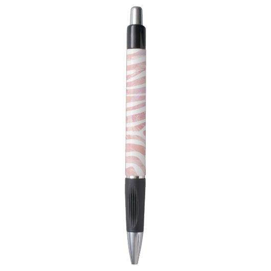 Zebra roze en witte afdrukken pen (Voorkant Verticaal)
