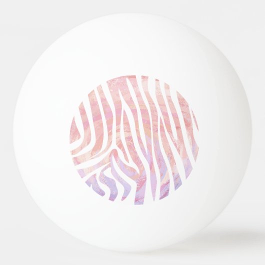 Zebra roze en witte afdrukken pingpongbal (Voorkant)