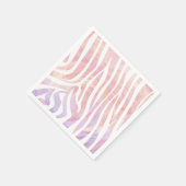 Zebra roze en witte afdrukken servet (Hoek)