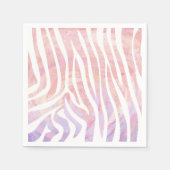 Zebra roze en witte afdrukken servetten (Voorkant)