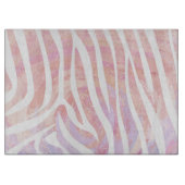 Zebra roze en witte afdrukken snijplank (Voorkant)