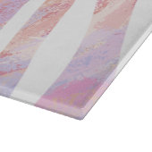 Zebra roze en witte afdrukken snijplank (Hoek)
