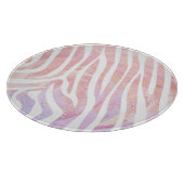 Zebra roze en witte afdrukken snijplank (Hoek)