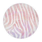 Zebra roze en witte afdrukken snijplank (Voorkant)
