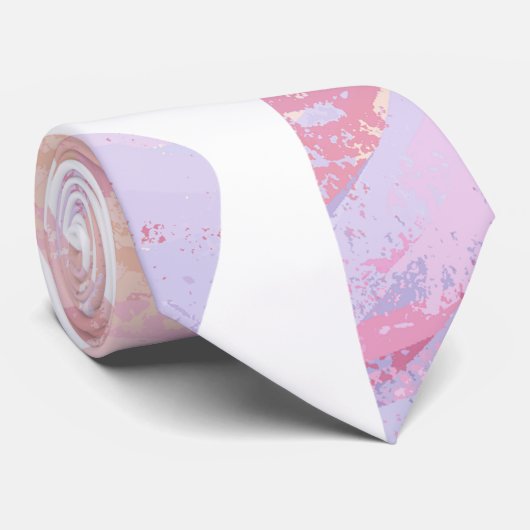 Zebra roze en witte afdrukken stropdas (Opgerold)