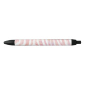 Zebra roze en witte afdrukken zwarte inkt pen (Voorkant)