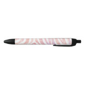 Zebra roze en witte afdrukken zwarte inkt pen (Bodem)