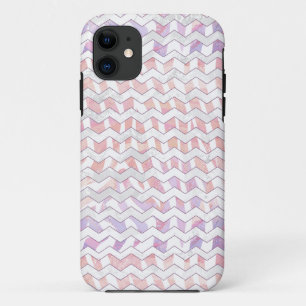 Zebra Roze en witte Chevron Case-Mate iPhone Case