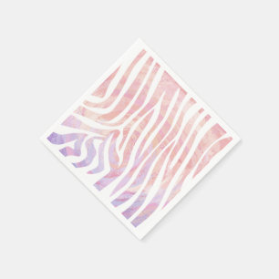 Zebra Roze en Witte Druk Servetten