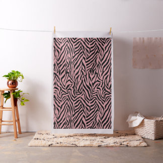 Zebra Roze en zwart Stof