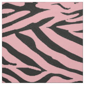 Zebra Roze en zwart Stof (Swatch)