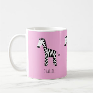 Zebra Roze Koffiemok