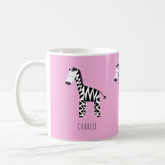 Zebra Roze Koffiemok (Links)