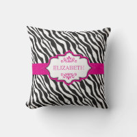 Zebra roze lint MoJo Pillow