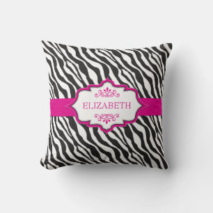 Zebra roze lint MoJo Pillow Kussen