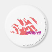 Zebra Roze Magneet (Voorkant)
