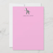 Zebra roze notitiekaartje (Voorkant)