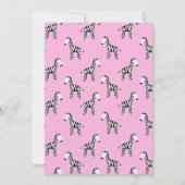 Zebra roze notitiekaartje (Achterkant)