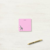Zebra roze post-it® notes (Op bureau)