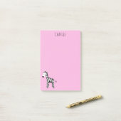 Zebra roze post-it® notes (Op bureau)