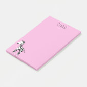 Zebra roze post-it® notes (Schuin)
