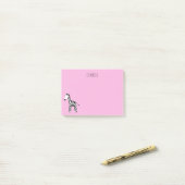 Zebra roze post-it® notes (Op bureau)