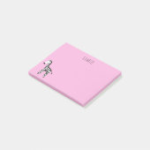 Zebra roze post-it® notes (Schuin)