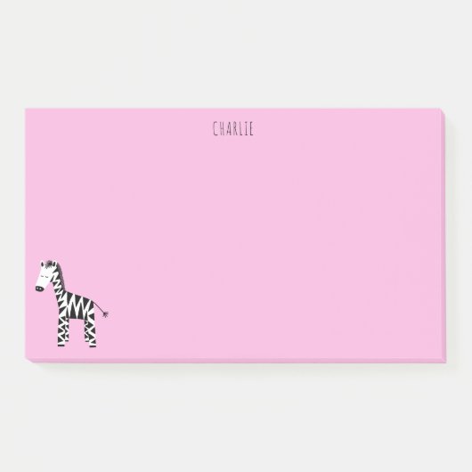 Zebra roze post-it® notes (Voorkant)