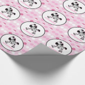 Zebra roze punt ompakken papier (Hoek)