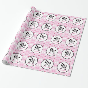 Zebra roze punt ompakken papier