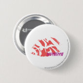 Zebra Roze Ronde Button 5,7 Cm (Voorkant /achterkant)