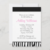 Zebra Roze Ruiteb Diamond Sweet 16 Kaart (Achterkant)