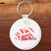 Zebra Roze Sleutelhanger (Voorkant)