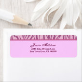 Zebra roze streep etiket (Insitu)