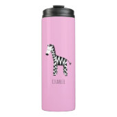 Zebra Roze Thermosbeker (Voorkant)