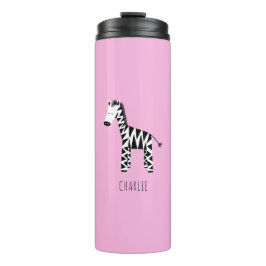 Zebra Roze Thermosbeker