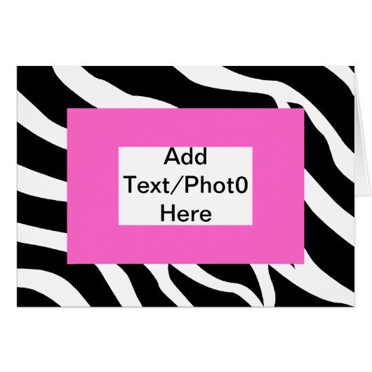 Zebra Roze witte Sjabloon (Voorkant Horizontaal)