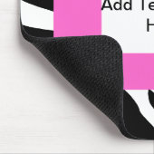 Zebra Roze witte Sjabloon Muismat (Hoek)